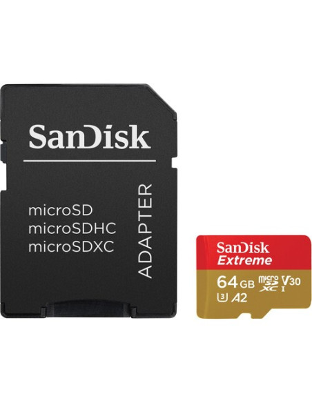 Sandisk microSD 64GB Extreme V30 (R:170/W:90MB/s)