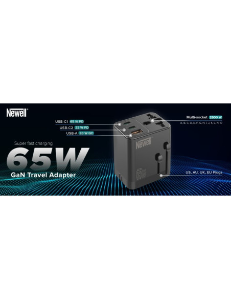 Newell GaN Travel (potovalni) Adapter 65W