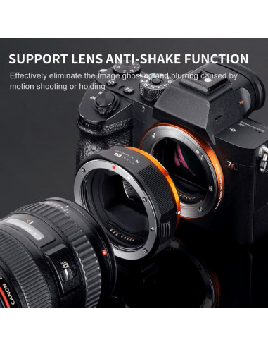K&F Concept mount adapter Canon EF na Sony E