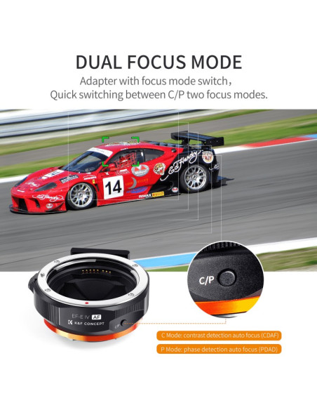 K&F Concept mount adapter Canon EF na Sony E