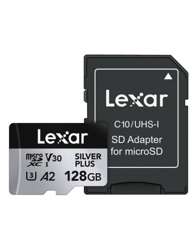 Lexar microSDXC 128GB UHS-I A2 V30 Silver Plus (R:205/W:150MB/s)