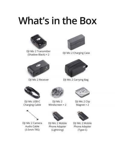 DJI Mic 2 (2 TX + 1x RX + polnilna postaja)