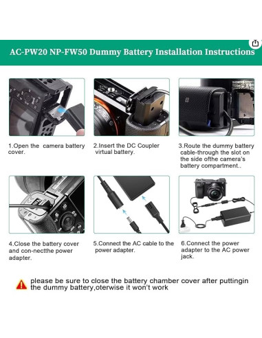 AC napajalni komplet Sony AC-PW20 (baterija NP-FW50)