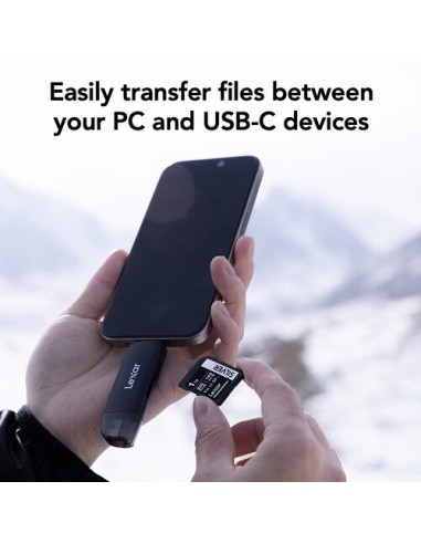 Lexar čitalec kartic Dual Slot SD/microSD (USB-A/C) LRW310X