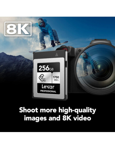 Lexar CFexpress 256 GB (R:1750/W:1300MB/s) Type B Silver