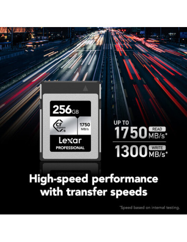 Lexar CFexpress 256 GB (R:1750/W:1300MB/s) Type B Silver