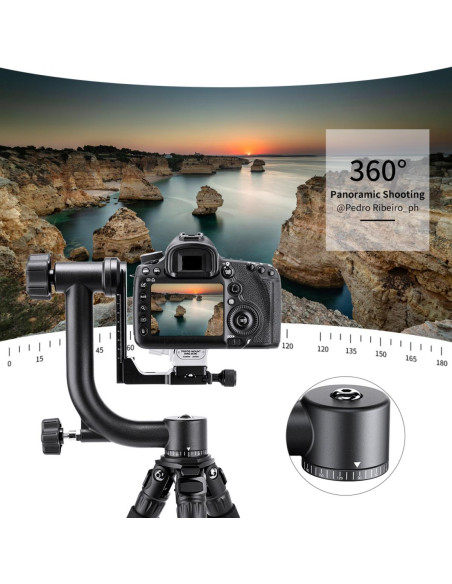 K&F Concept 360-stopinjska panoramska gimbal glava/nosilec fotoaparata