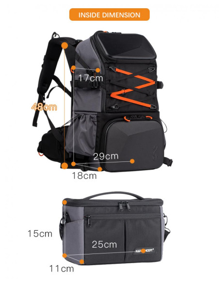 K&F Concept Backpack 32L Star Wander 03 (Black)