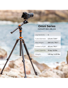 K&F Concept stojalo O234A7 s krogelno glavo BH-28L 2