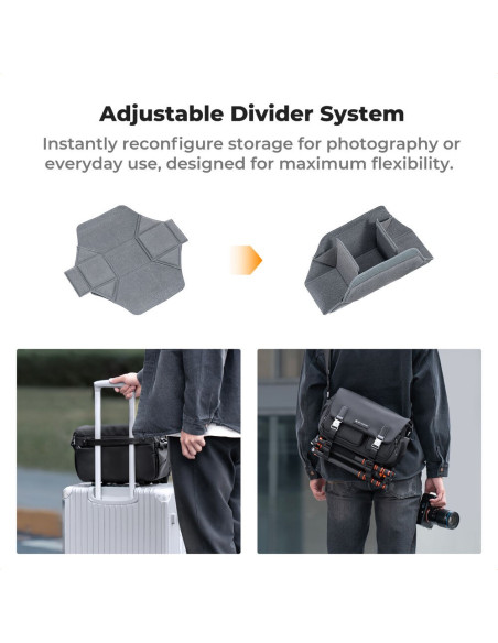 K&F Concept Sling bag 10L Urban Wander 11 (Black)