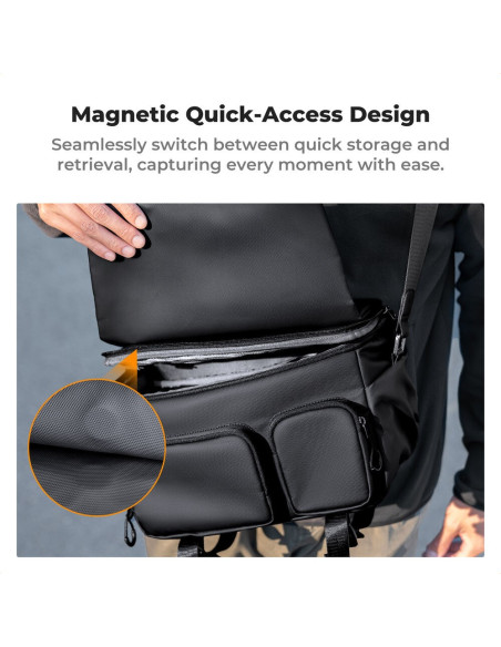 K&F Concept Sling bag 10L Urban Wander 11 (Black)