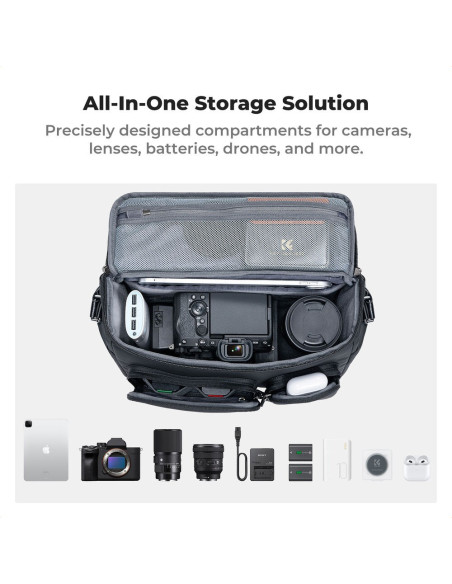 K&F Concept Sling bag 10L Urban Wander 11 (Black)