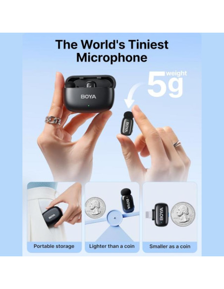 Boya Mini 2-03 brezžični mikrofonski set Lightning (2TX, 1RX)