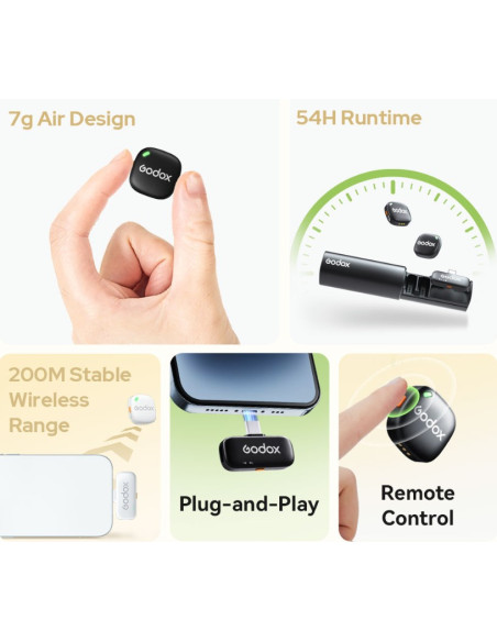 Godox C01 Kit1 2,4GHz brezžični mikrofon USB-C (1TX, 1RX)