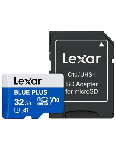 Lexar microSDXC 32GB Blue Plus UHS-I A1 V10 (100MB/s)